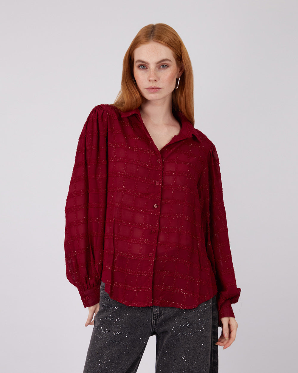 Burgundy Sparkle Shirt