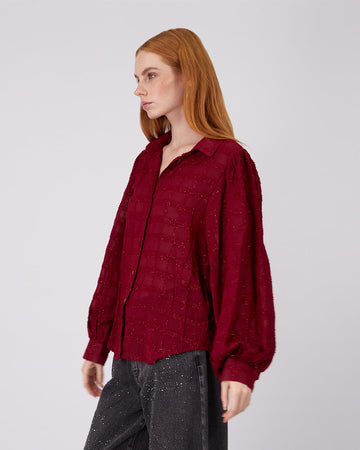 Burgundy Sparkle Shirt