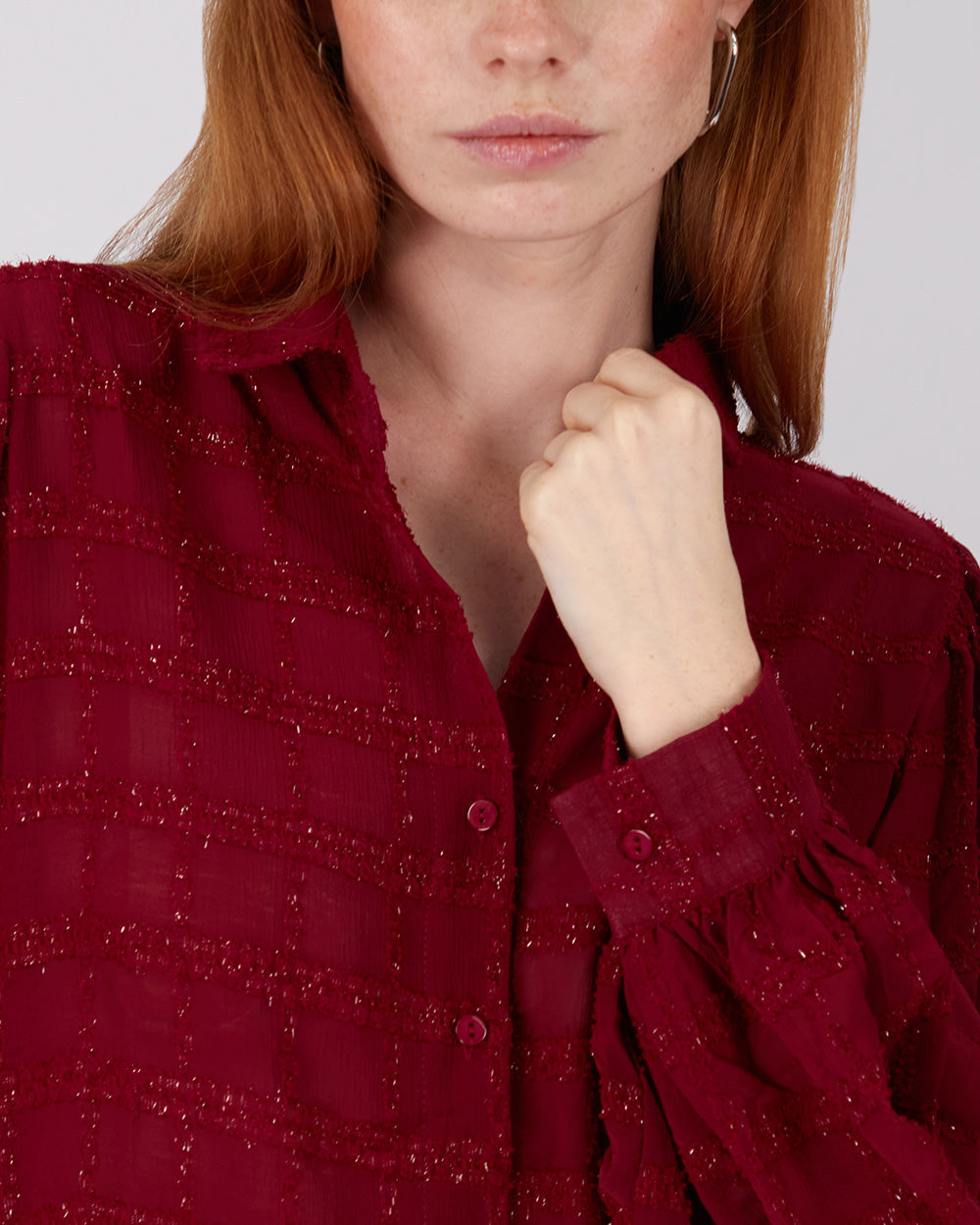 Burgundy Sparkle Shirt