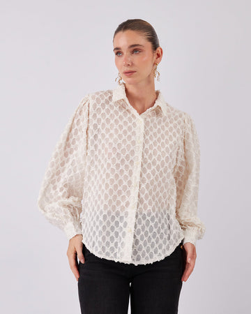 White Shirt Textured Waves