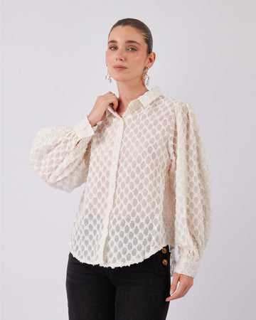 White Shirt Textured Waves
