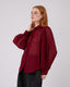 Burgundi Shirt Carved Waves