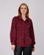 Burgundy Shirt Sparkle Flower