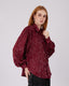 Burgundy Shirt Sparkle Flower