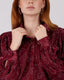 Burgundy Shirt Sparkle Flower