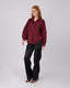 Burgundy Shirt Sparkle Flower