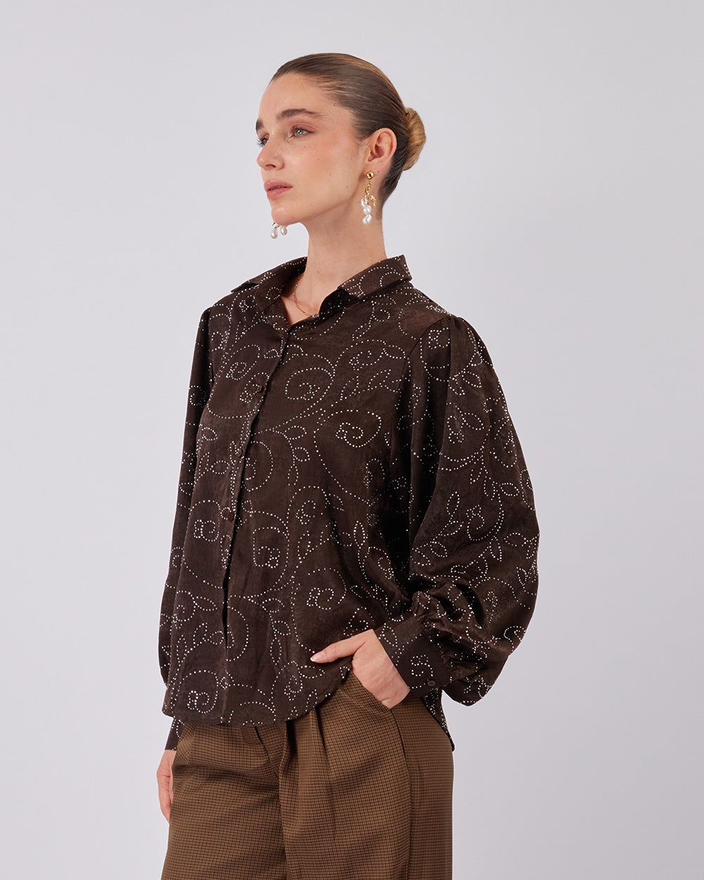 Chocolate Flower Shirt Sparkle