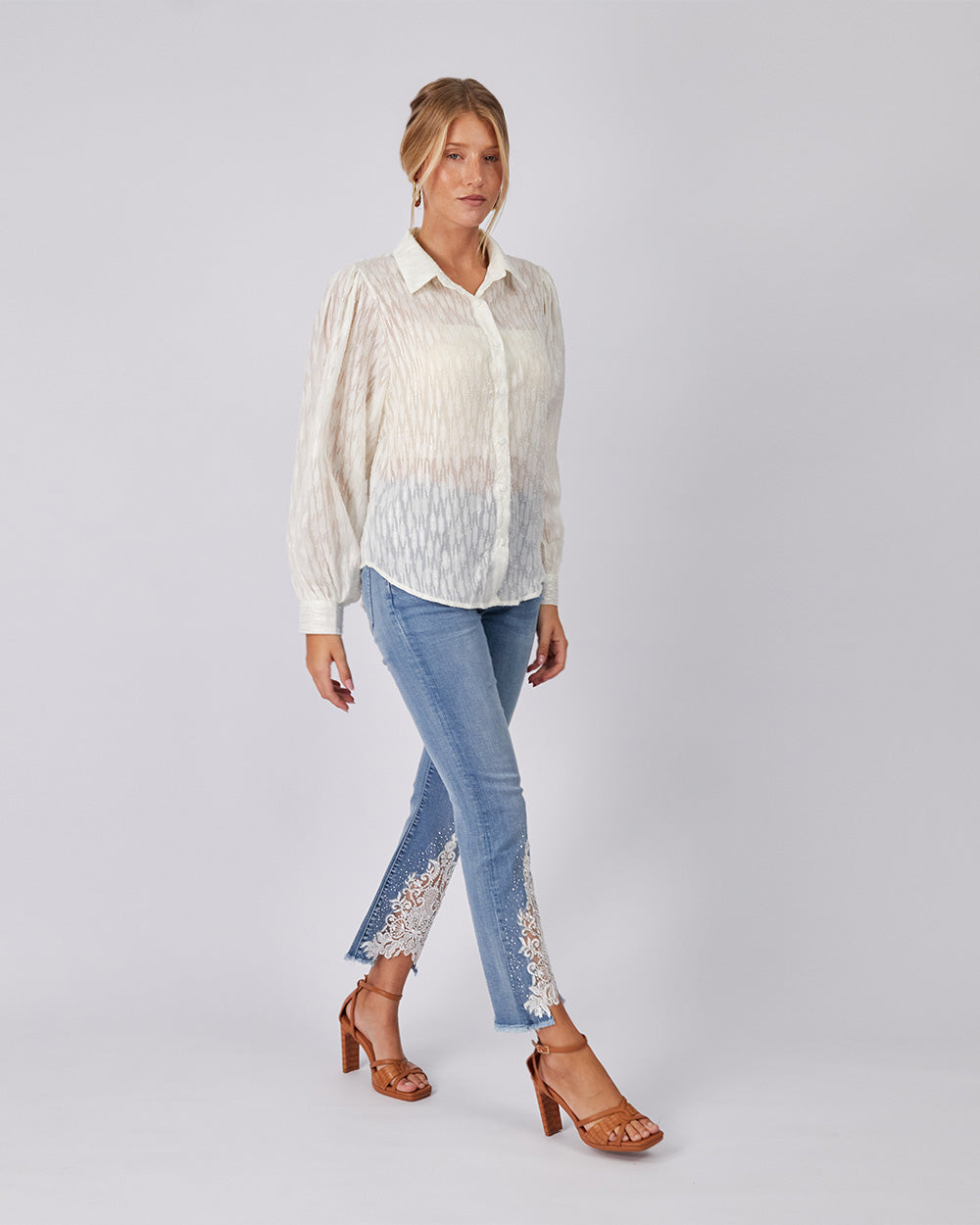 Pearl Shirt Gold Threads