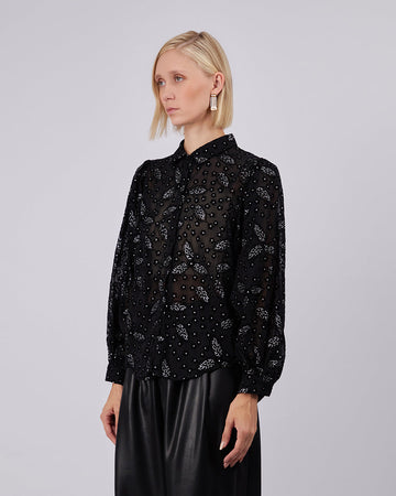 Black Rosette Shirt