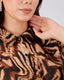 Animal Print Chiffon Blouse