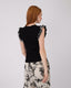 Black Knitted Top Ribbed Sleeves