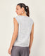 Gray Knit V-Neck Vest