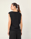 black Knit V-Neck Vest