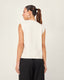 Cream Knit V-Neck Vest