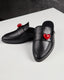 Flat Black Leather Red Heart