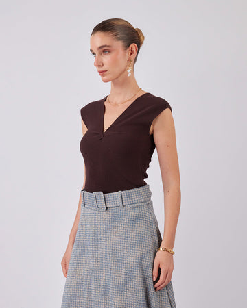 Brown Knitted Top