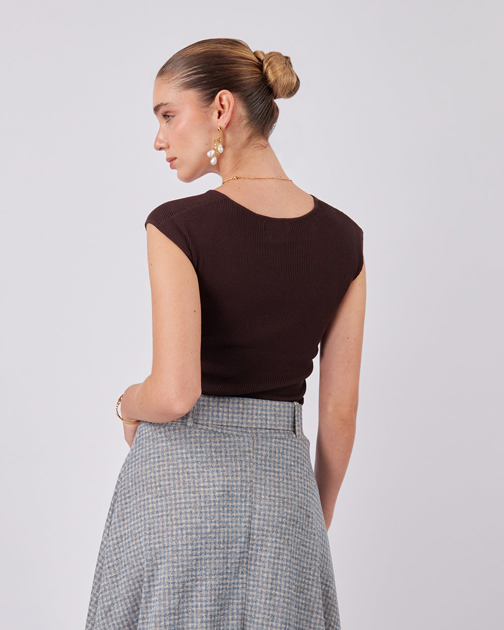 Brown Knitted Top