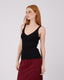 Black Ribbed Knit Top