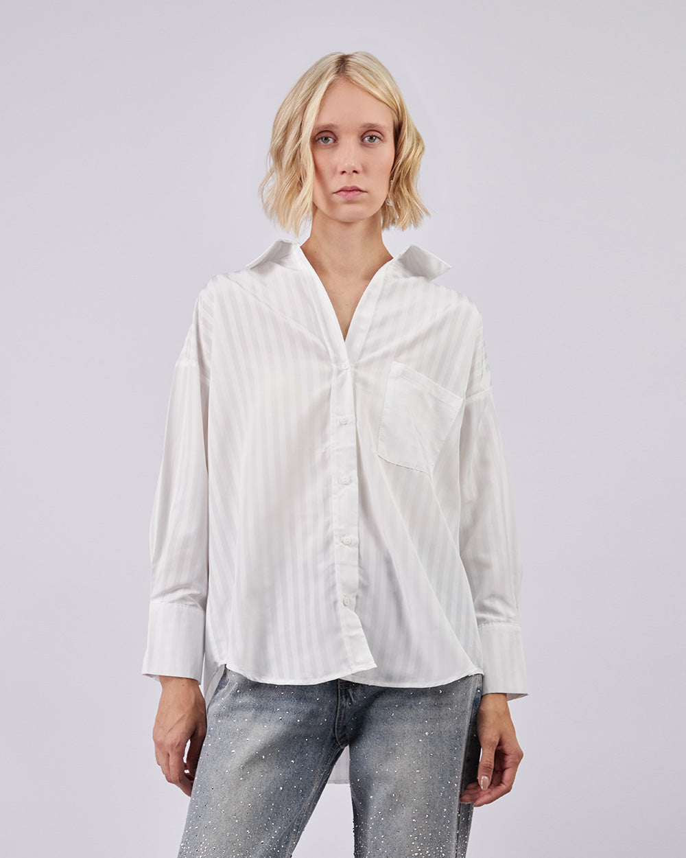 White Silk Shirt