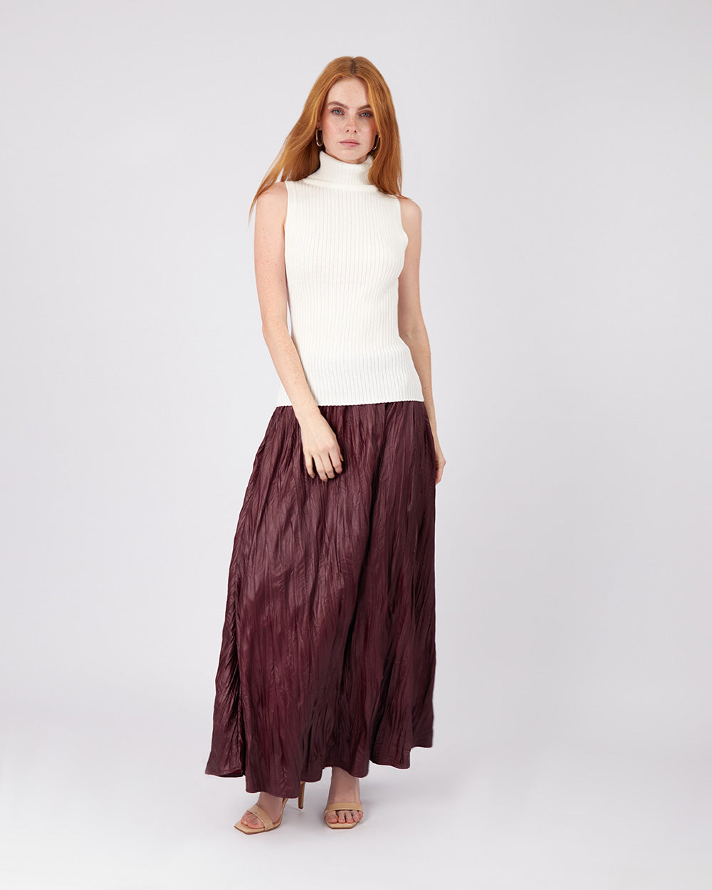 Ribbed Knit Pearl Top