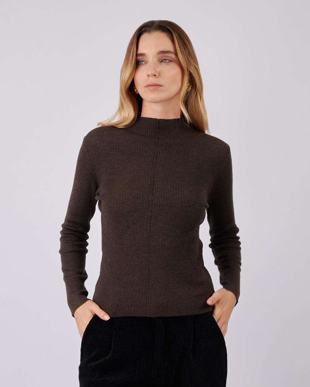 Brown Knitted Sweater