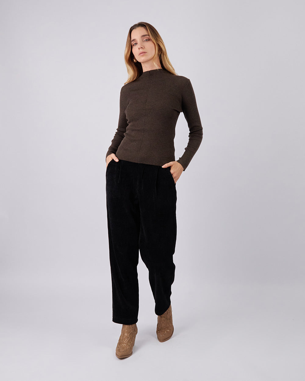 Brown Knitted Sweater