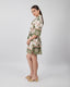 Midi Shirt Dres Green Floral Linens
