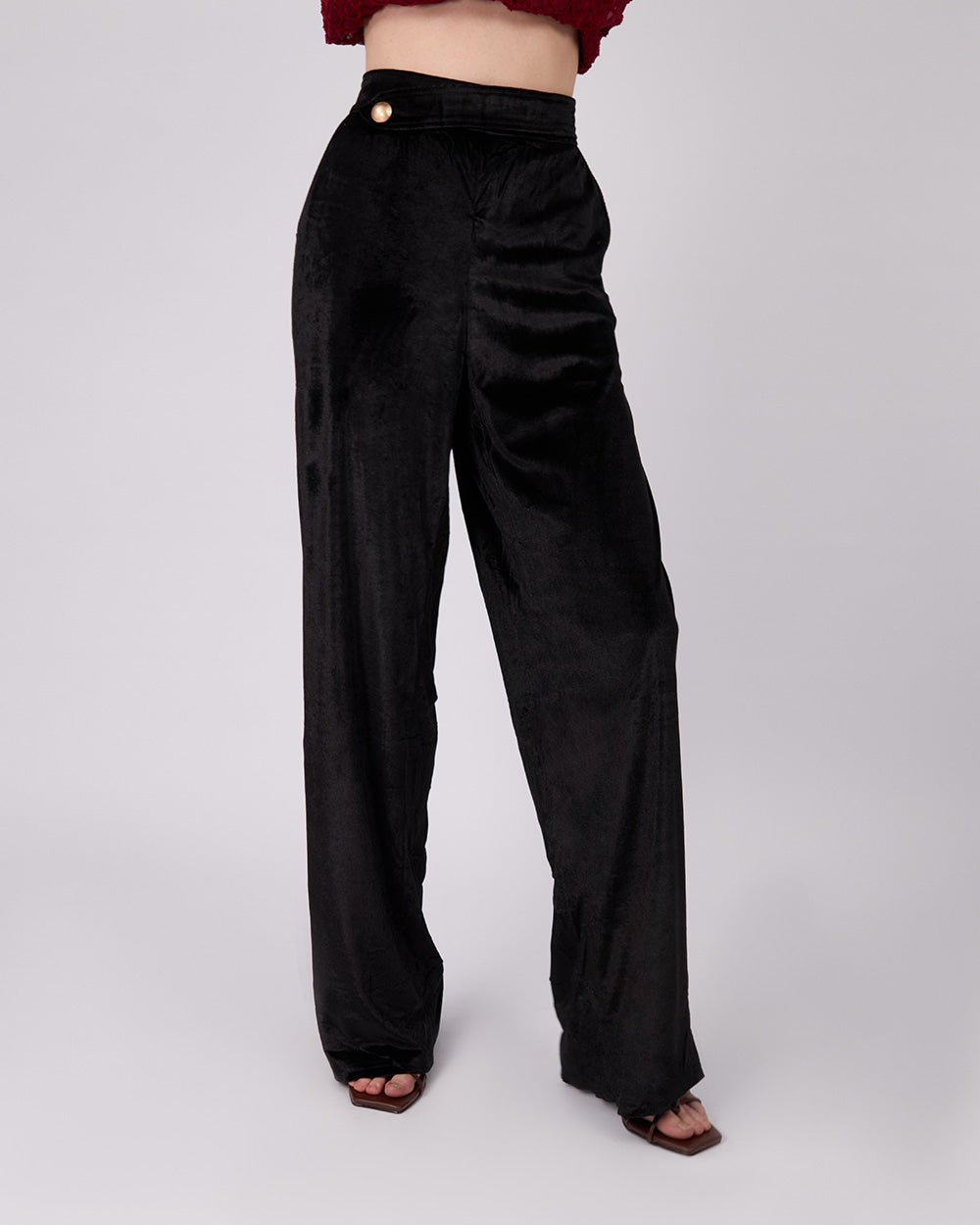 Black Velvet Trousers