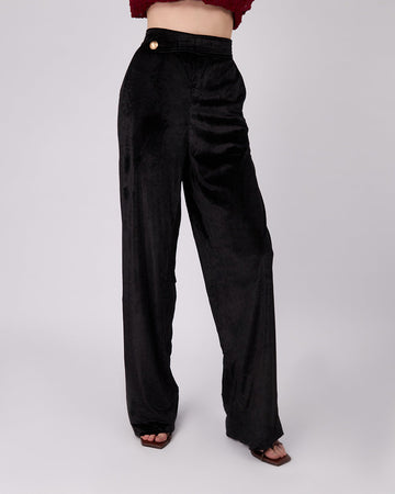 Black Velvet Trousers