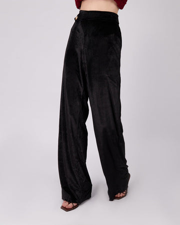 Black Velvet Trousers