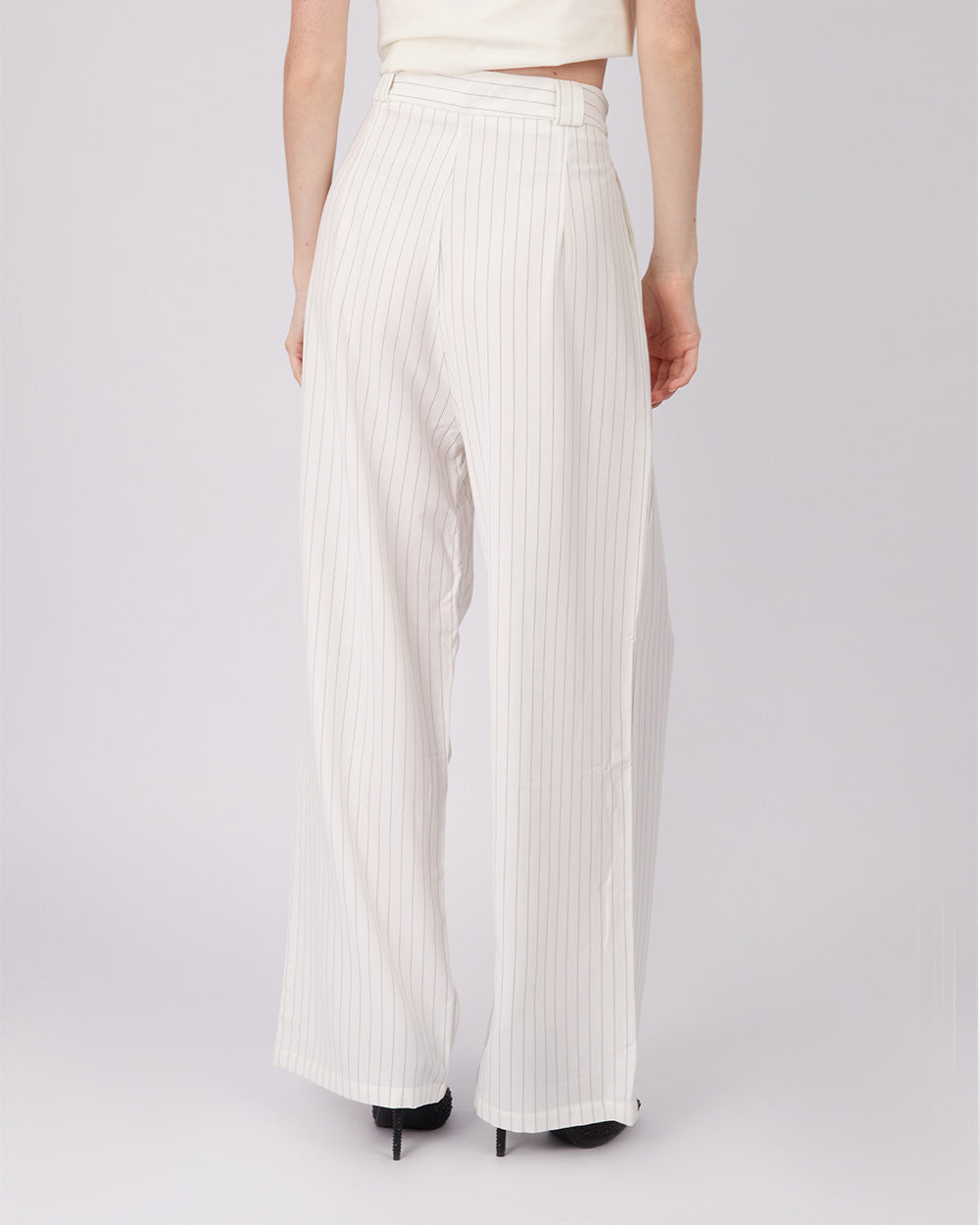 White Pants Black Stripes