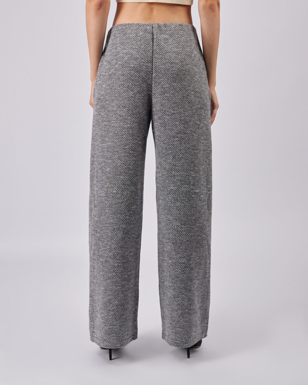 Black And White Tweed Pants