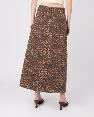 Animal Print Long Skirt