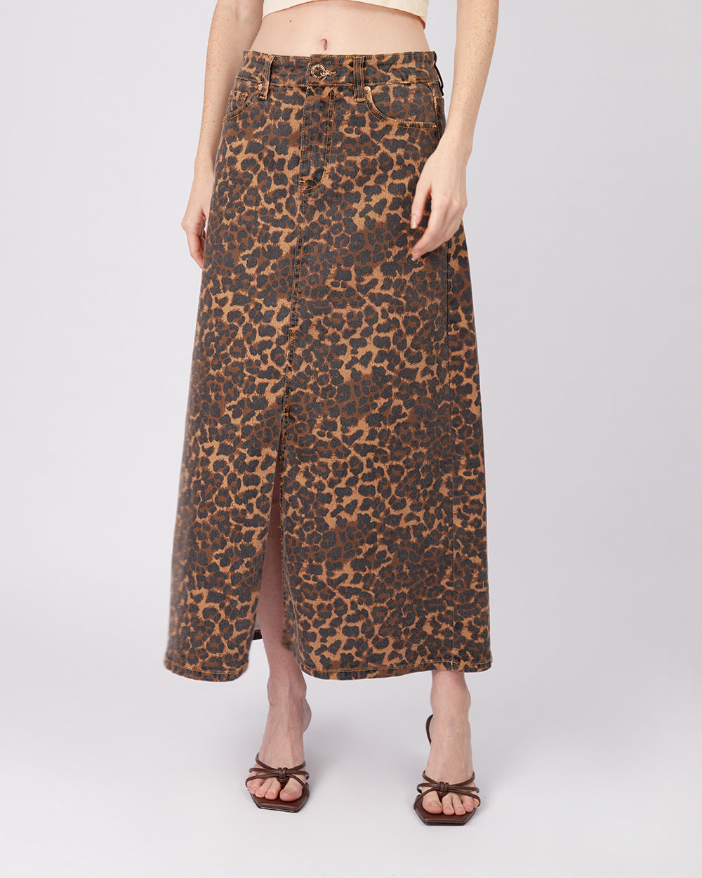 Animal Print Long Skirt