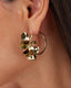 Gold Hoop Earrings Flowers