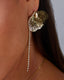 Gold Butterfly Wing And Stone Earrings