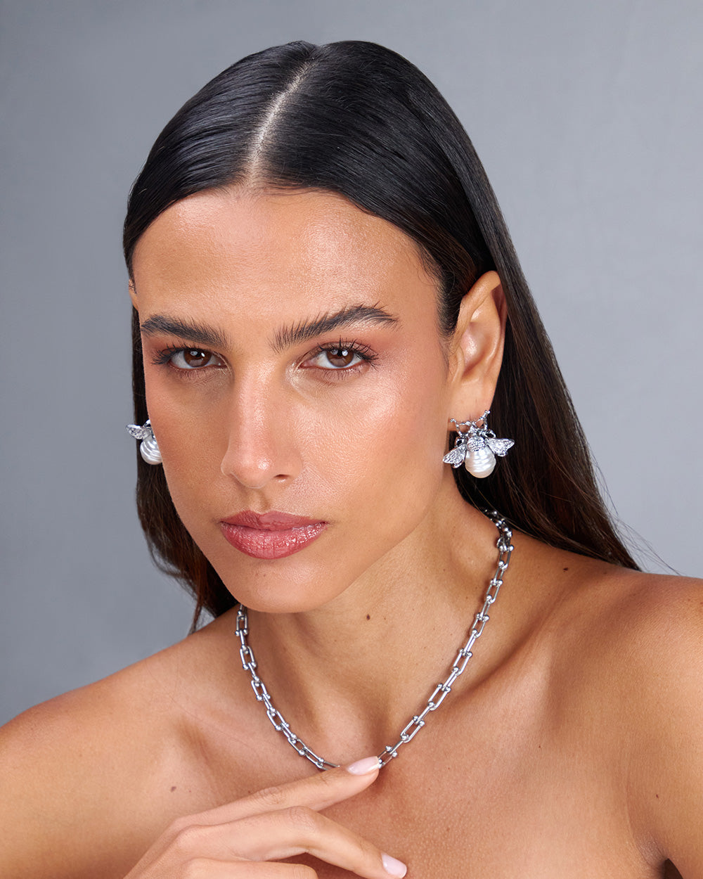 Silver Link Necklace Stitch