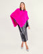 Magenta fur poncho