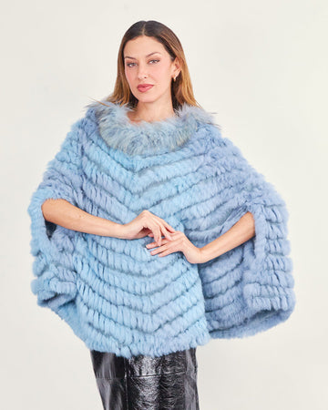 Sky blue poncho