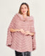 Pink fringe poncho